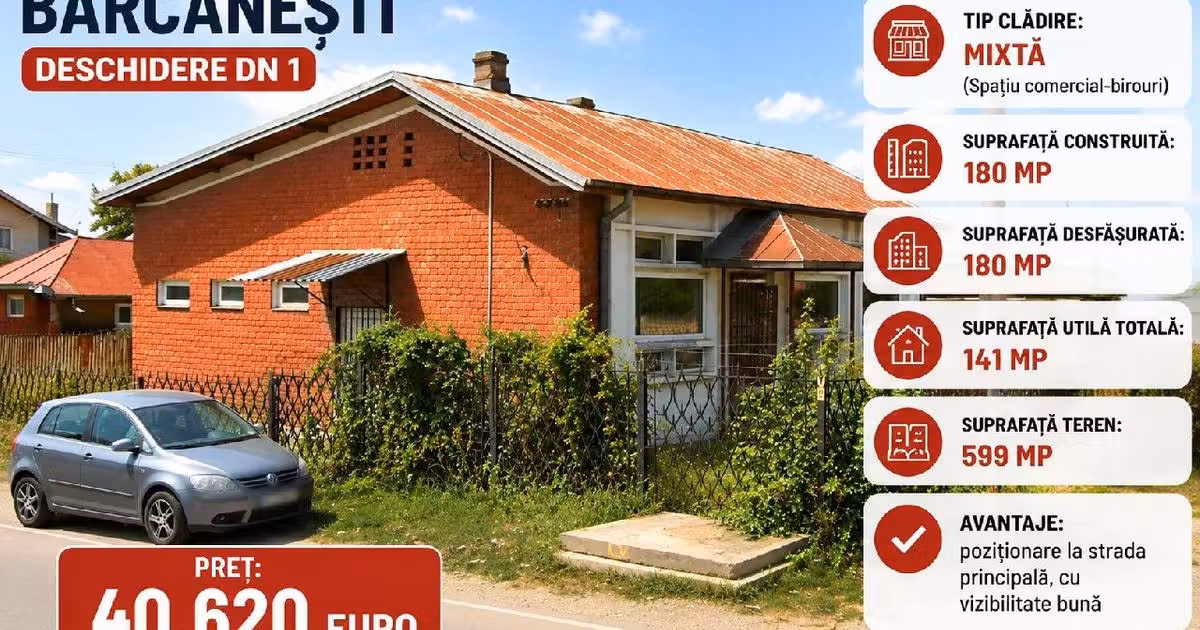 Spațiu comercial de vânzare de 141 mp, în Bărcănești