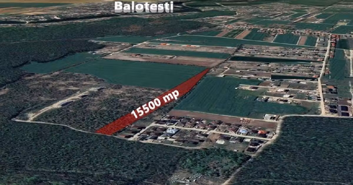 Teren agricol intravilan de vânzare de 15500 mp, în Balotești