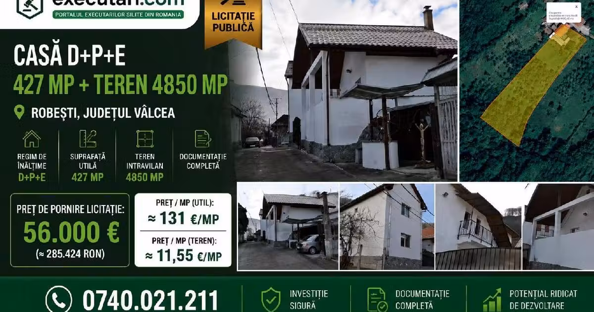Casă individuală de vânzare cu 6 camere în Robești