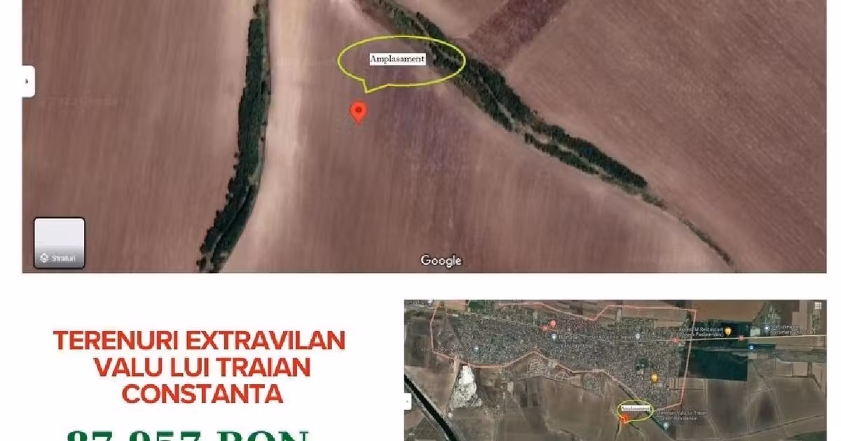 Teren agricol extravilan de vânzare de 3000 mp, în Valu lui Traian