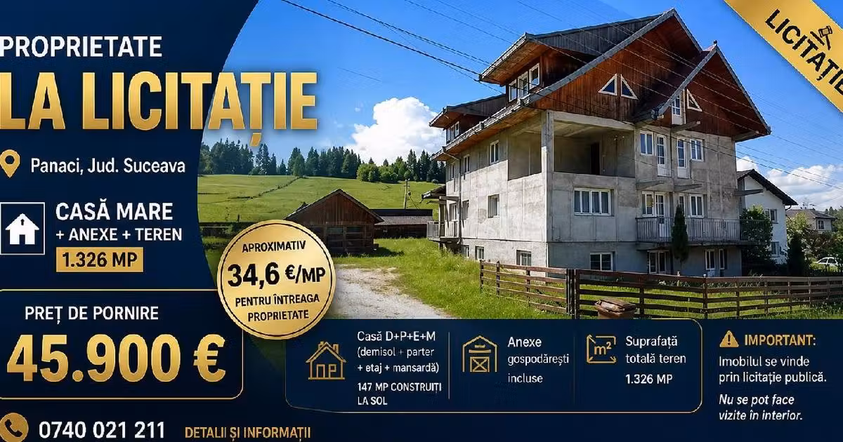 Casă individuală de vânzare cu 6 camere în Panaci
