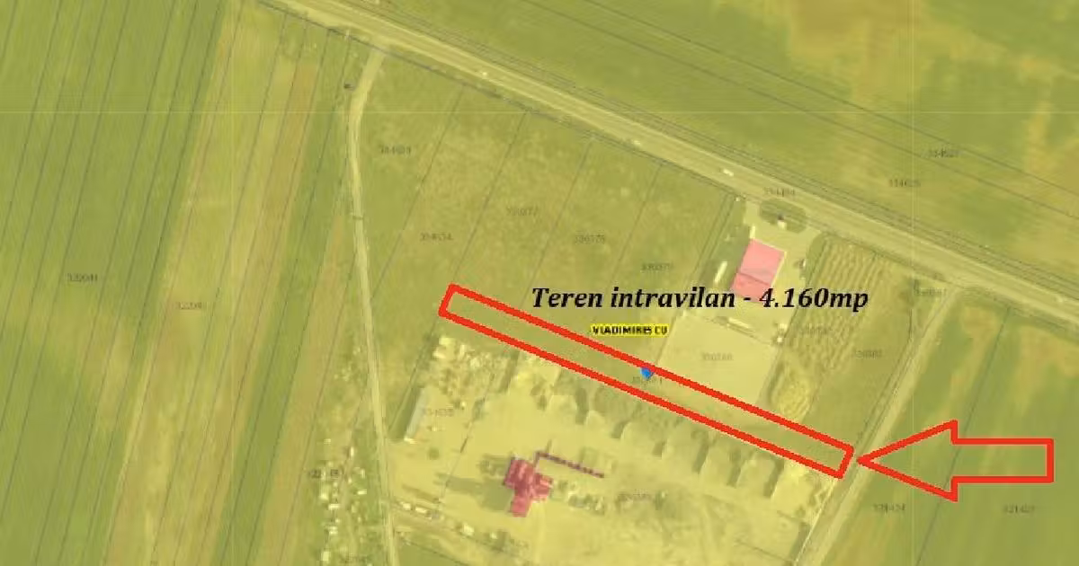 Teren agricol intravilan de vânzare de 4160 mp, în Vladimirescu