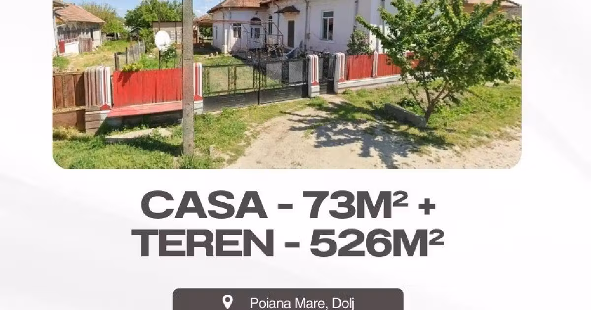 Casă individuală de vânzare cu 3 camere în Poiana Mare
