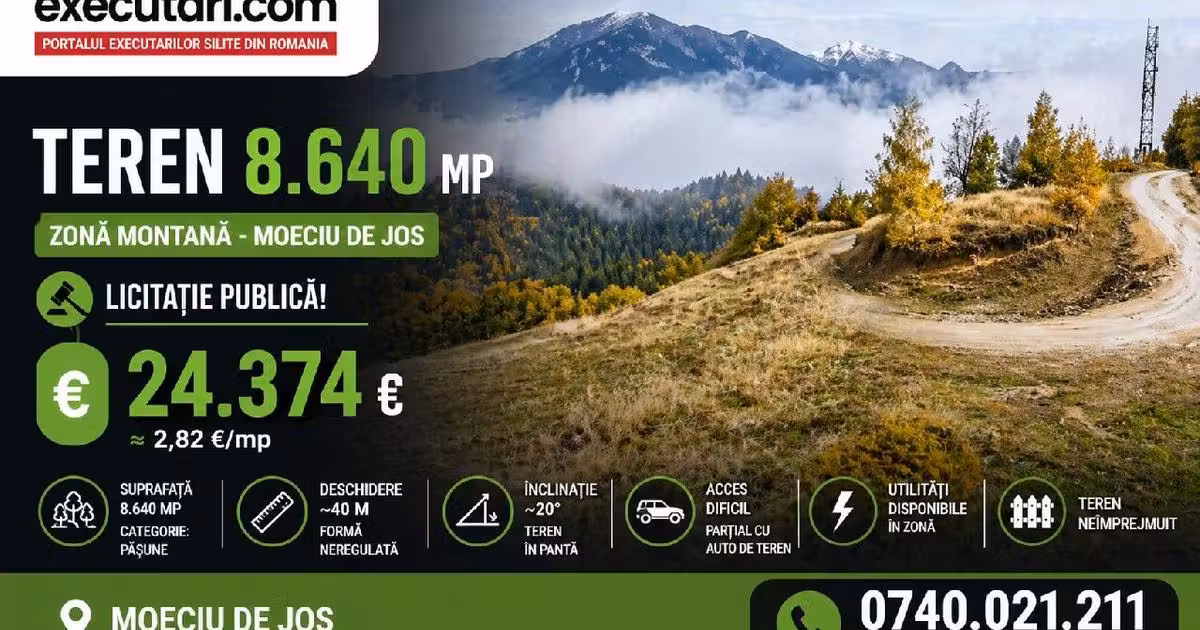 Teren extravilan de vânzare în Moieciu
