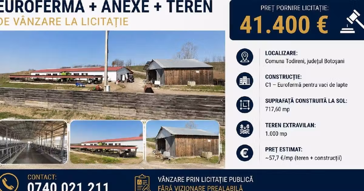 Spațiu industrial de vânzare de 717 mp, în Todireni