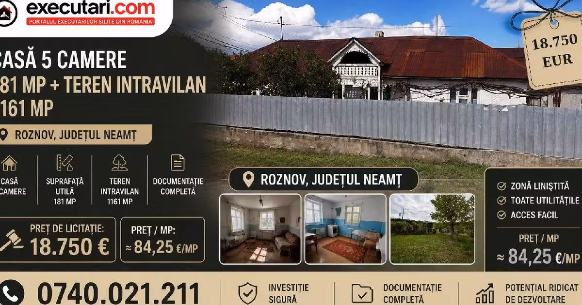 Casă individuală de vânzare cu 5 camere în Roznov