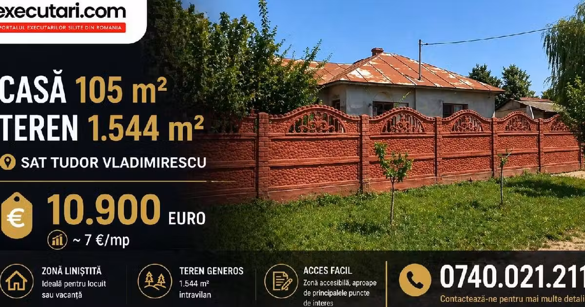 Casă individuală de vânzare cu 2 camere în Perișoru