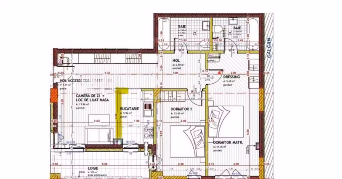 Apartament de vânzare cu 4 camere în Florești
