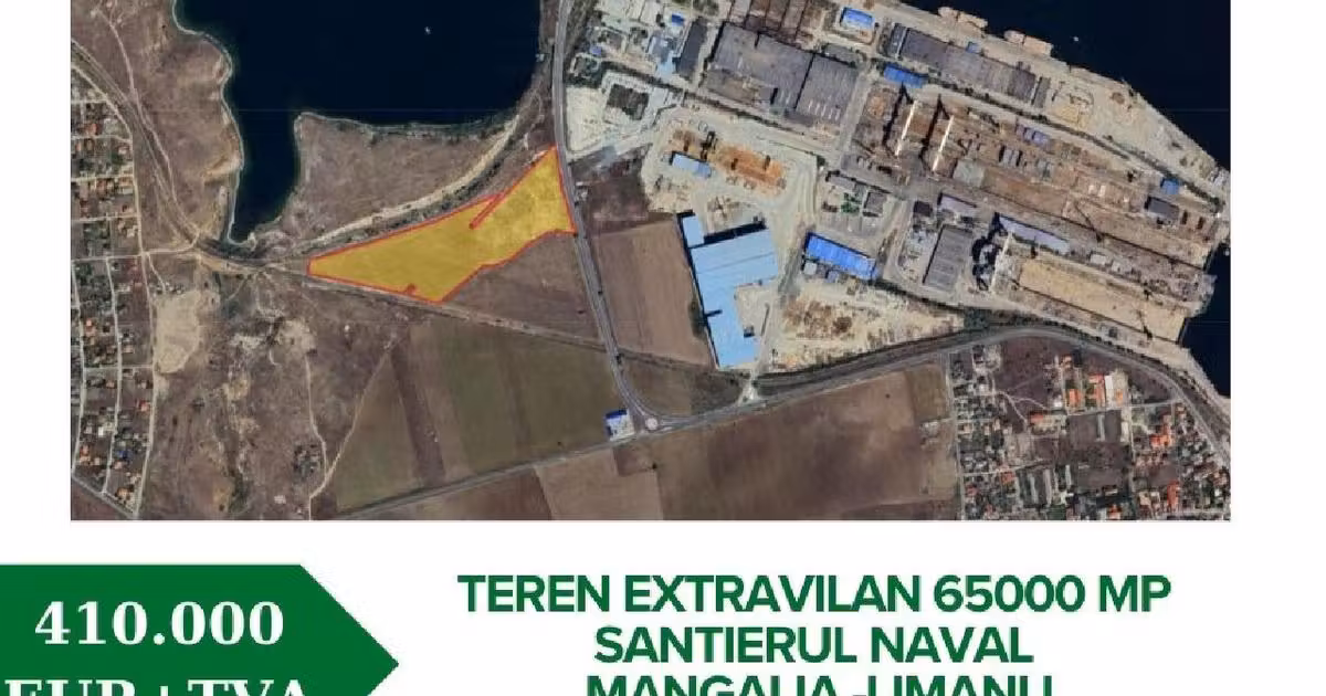 Teren agricol extravilan de vânzare de 65000 mp, în Limanu