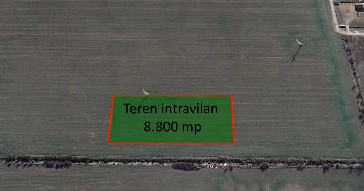 Teren agricol intravilan de vânzare de 8800 mp, în 1 Decembrie