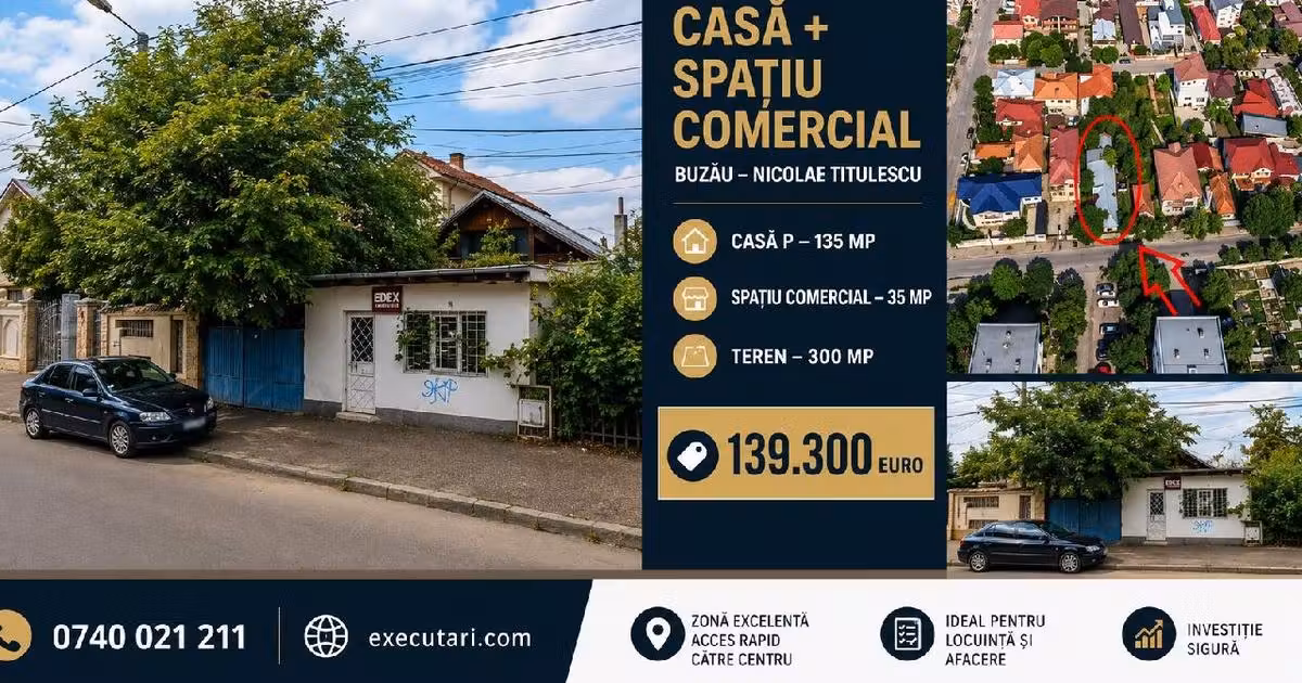 Spațiu comercial de vânzare 137 mp în zona 23 August, Buzău