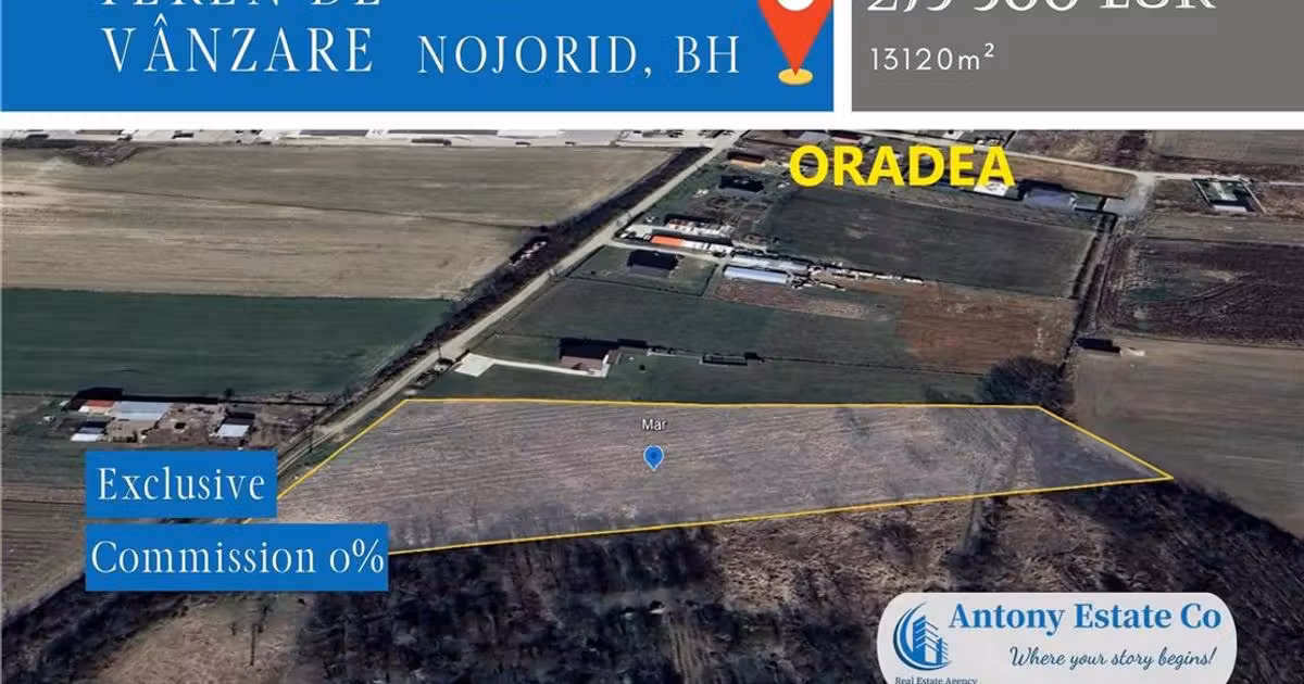 Teren Construcții intravilan de vânzare de 13120 mp, în Nojorid