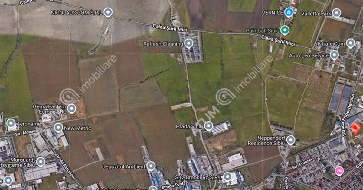 Teren intravilan de vânzare de 12345 mp, în zona Exterior Vest, Sibiu