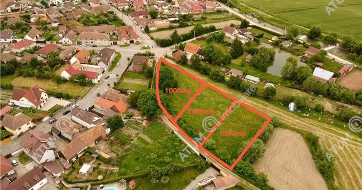 Teren intravilan de vânzare de 1000 mp, în Avrig