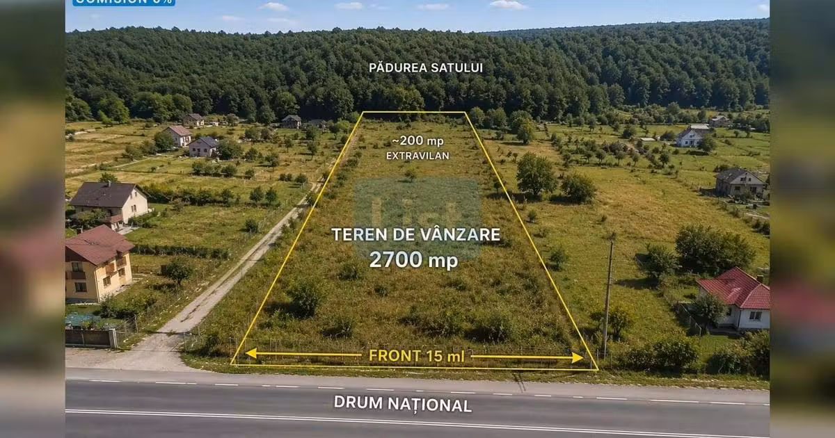 Teren Construcții intravilan de vânzare de 2700 mp, în Gilău
