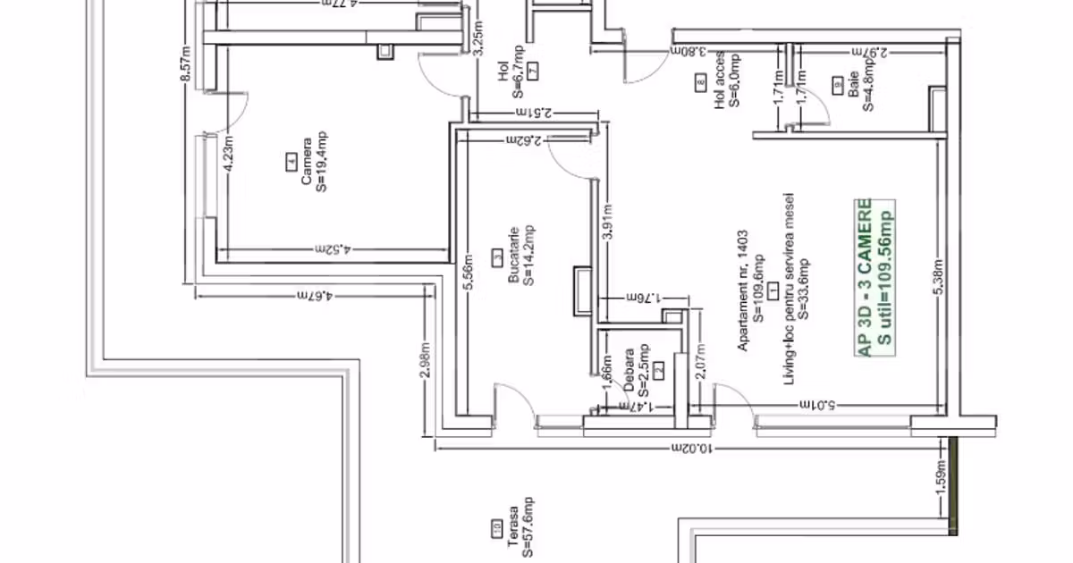 Apartament de vânzare cu 3 camere în zona Zorilor, Cluj-Napoca