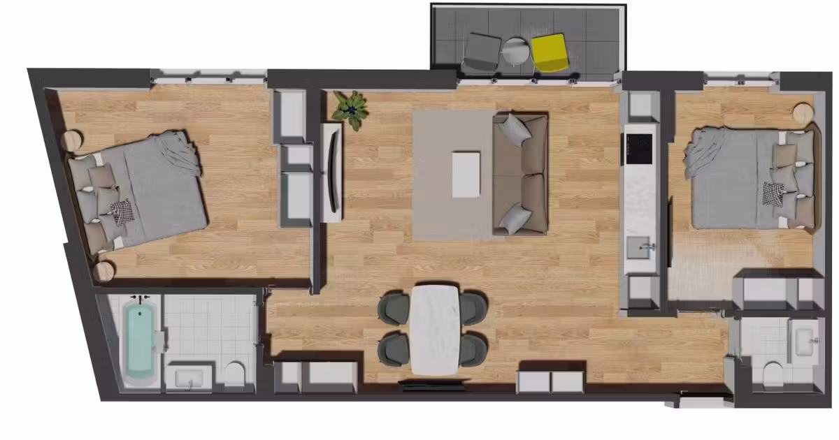 Apartament de vânzare cu 3 camere în Florești