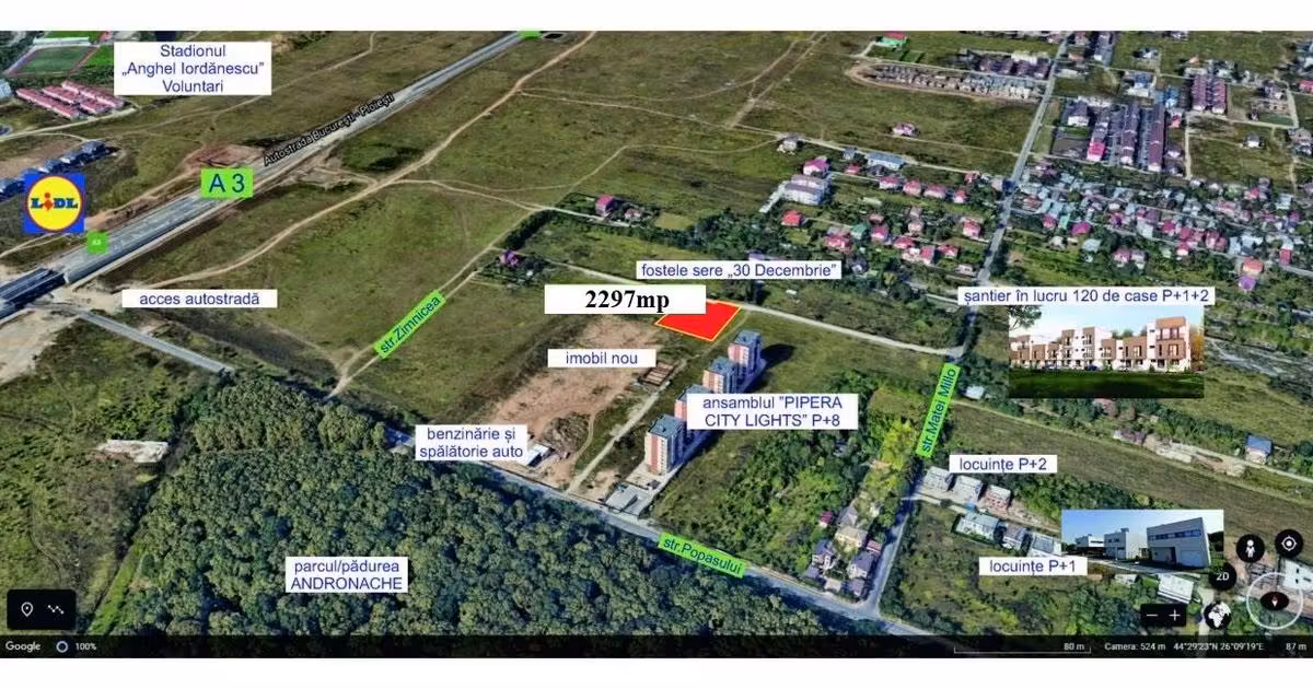 Teren Construcții intravilan de vânzare de 2297 mp, în zona Pipera, Sector 1