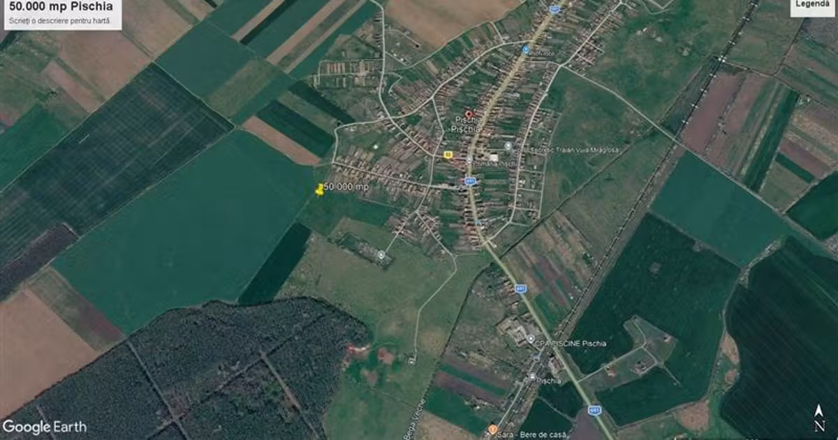 Teren intravilan de vânzare de 50000 mp, în Pișchia