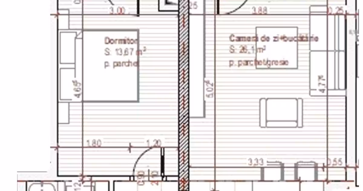 Apartament de vânzare cu 2 camere în Florești