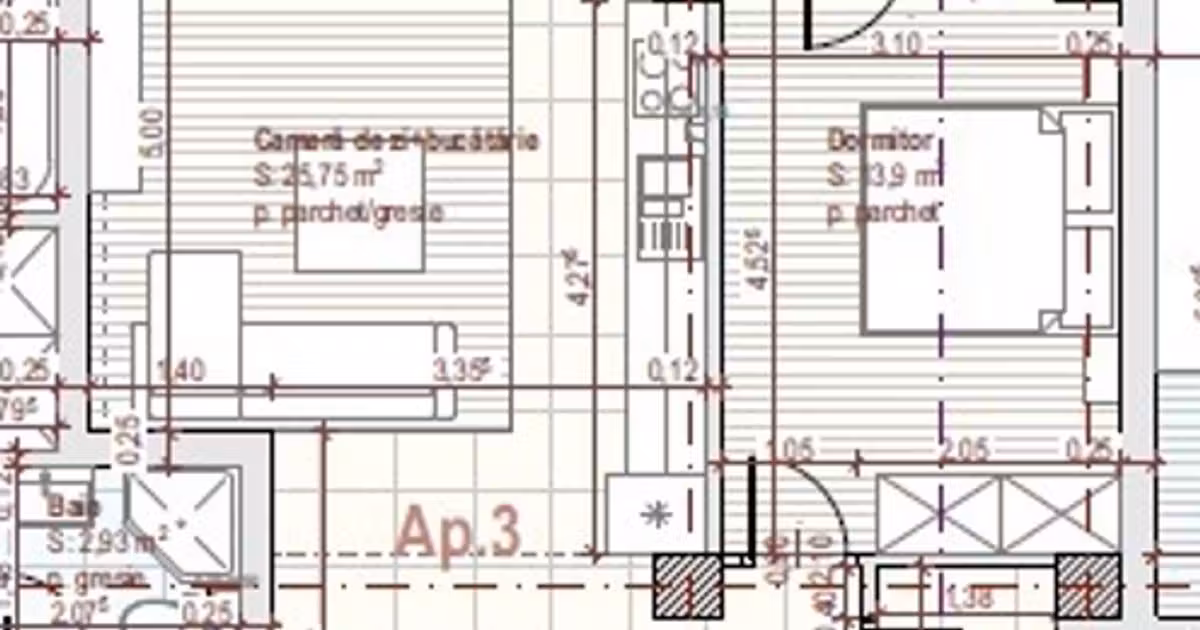 Apartament de vânzare cu 2 camere în Florești