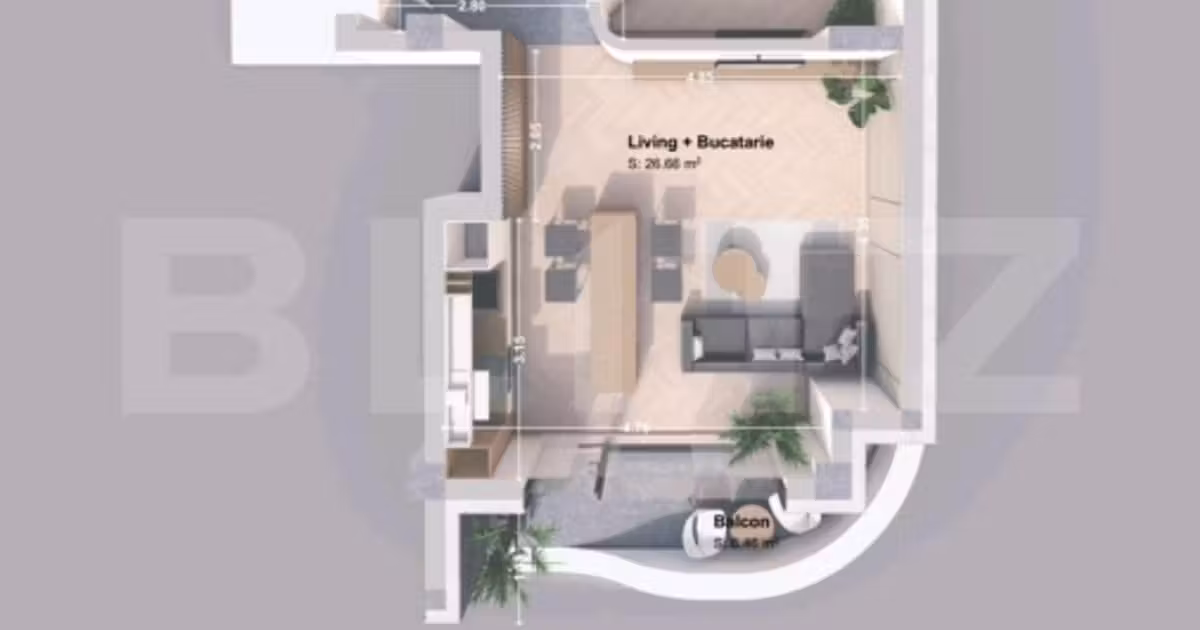 Apartament de vânzare cu 2 camere în zona Păcurari, Iași