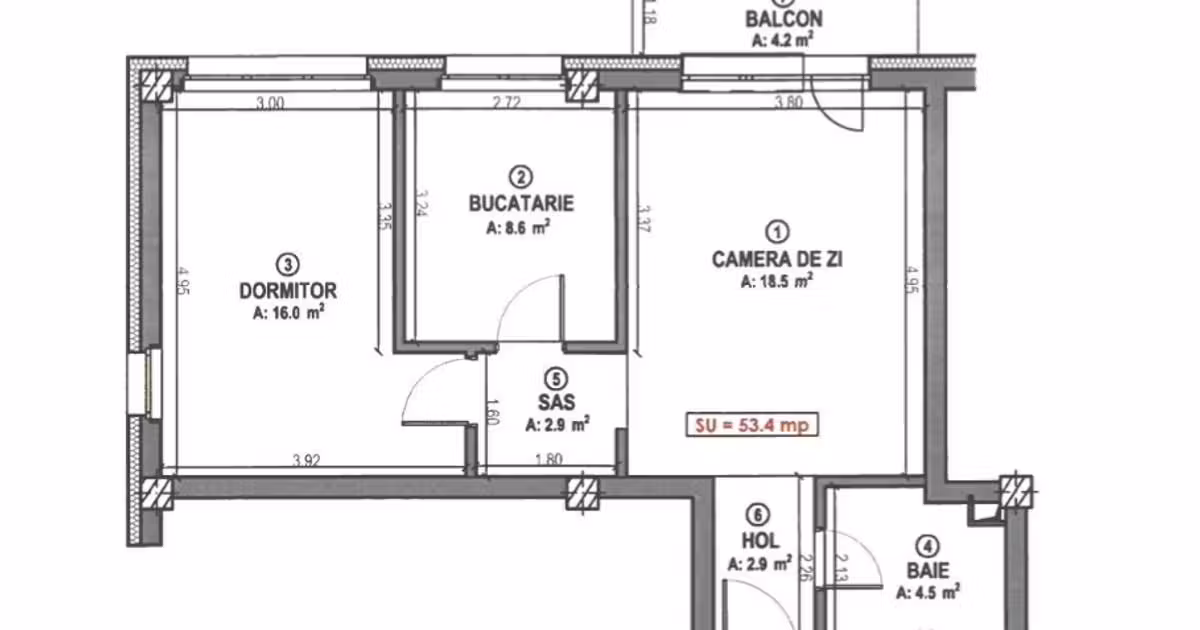 Apartament de vânzare cu 2 camere în Florești