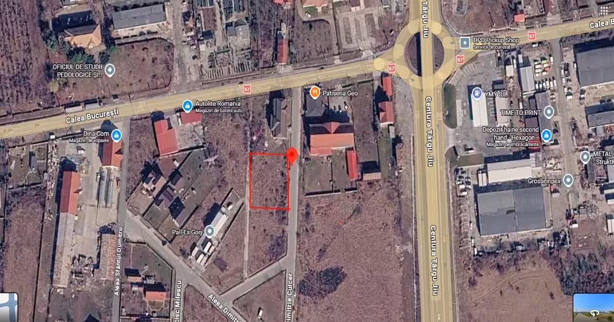 Teren Construcții intravilan de vânzare de 1200 mp, în zona Exterior Est, Târgu Jiu