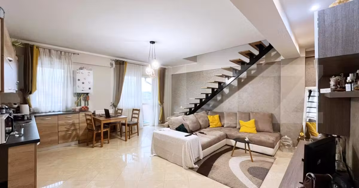 Apartament de vânzare cu 3 camere, mobilat în zona Lunca Cetățuii, Iași
