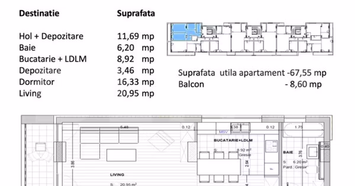 Apartament de vânzare cu 2 camere în zona Noua, Brașov