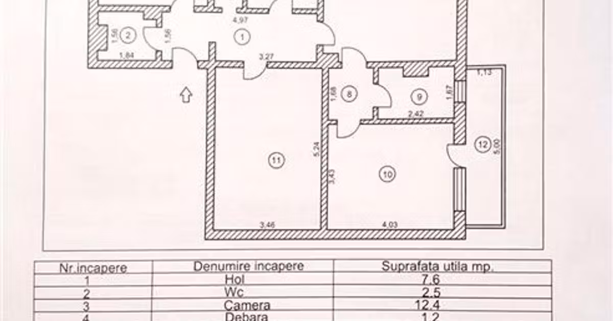 Apartament de vânzare cu 4 camere în zona Buzaului, Brăila