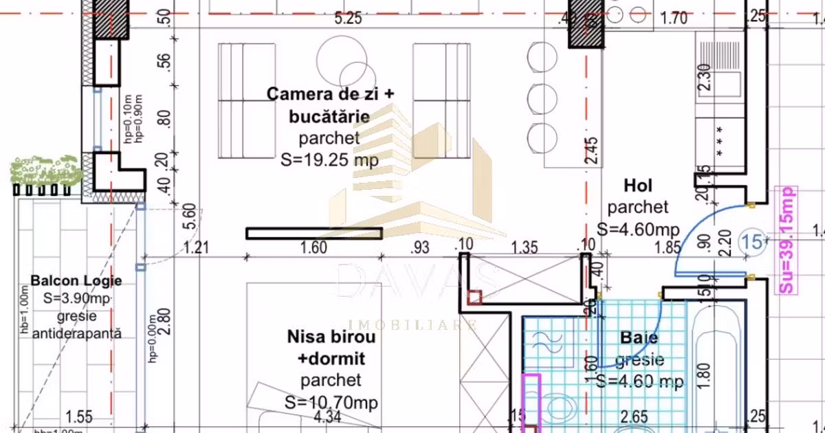 Apartament de vânzare cu 2 camere în Baciu