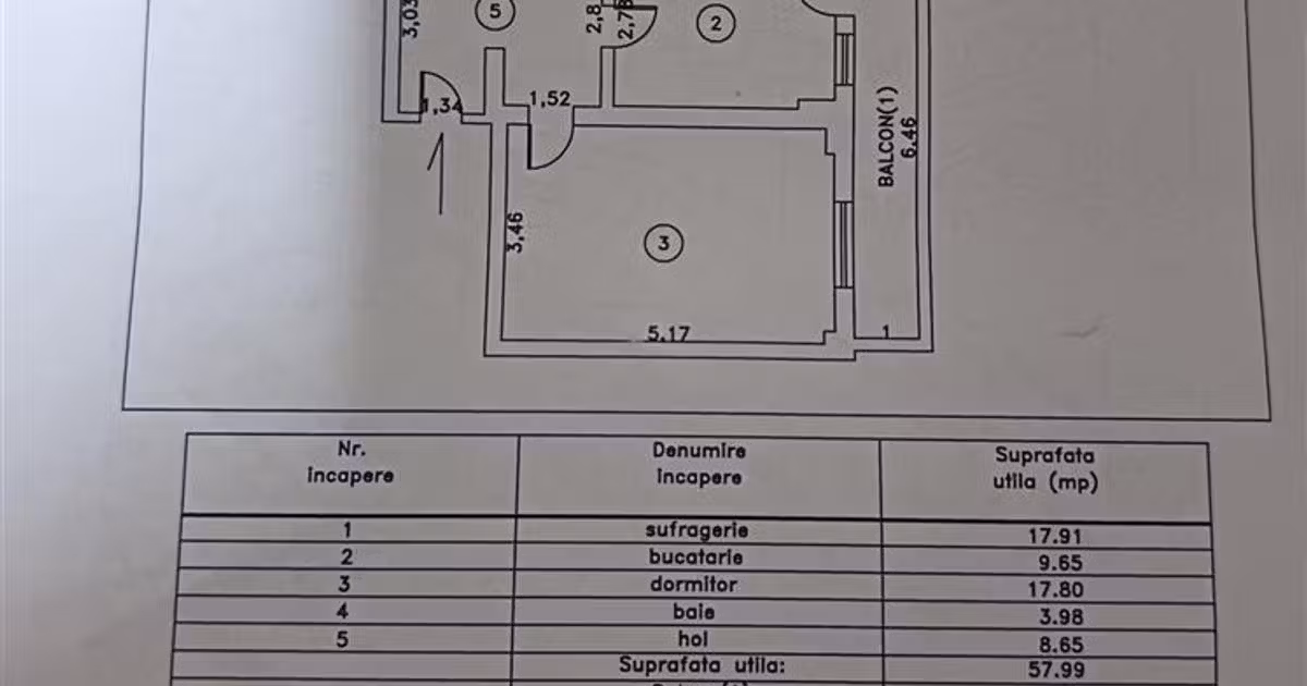 Apartament de vânzare cu 2 camere în zona Apollo, Brăila
