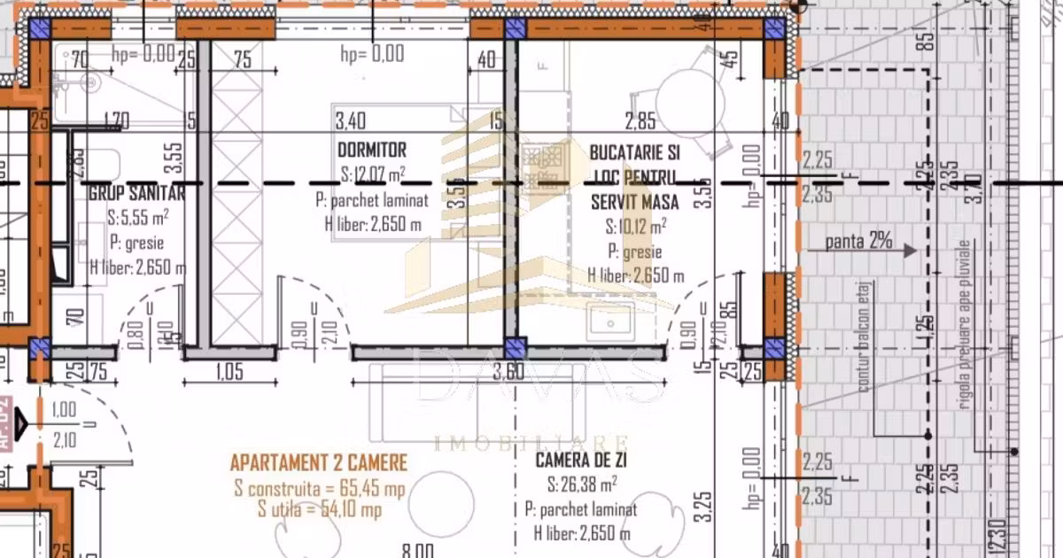 Apartament de vânzare cu 3 camere în Baciu