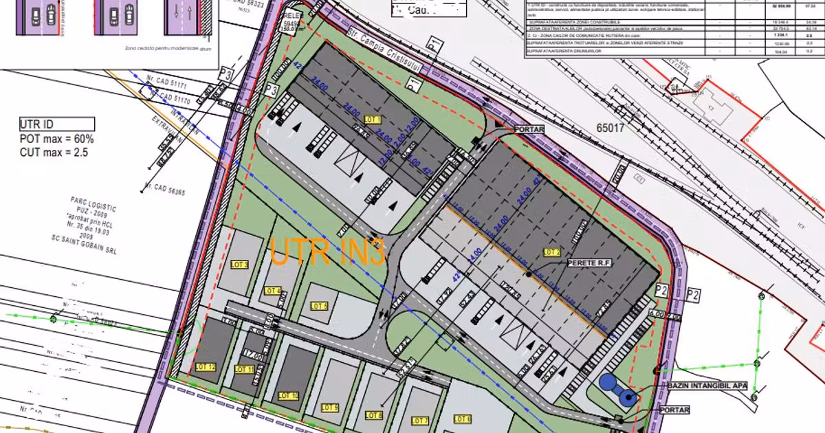 Teren Construcții intravilan de vânzare de 53385 mp, în Turda