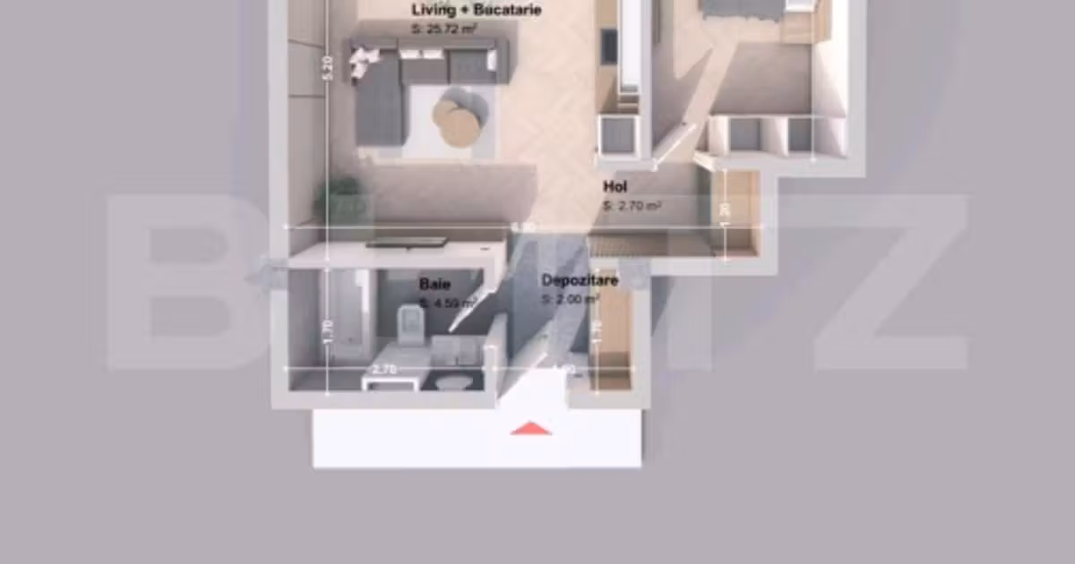 Apartament de vânzare cu 2 camere în Iași