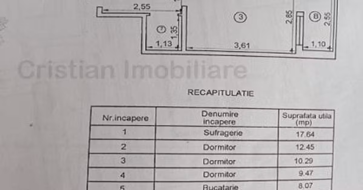 Apartament de vânzare cu 4 camere în zona Plantelor, Brăila