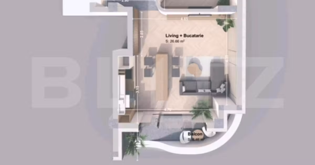 Apartament de vânzare cu 2 camere în Iași