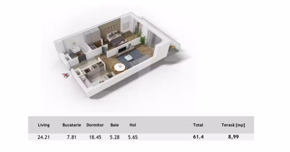 Apartament de vânzare cu 2 camere în zona Central, Cluj-Napoca