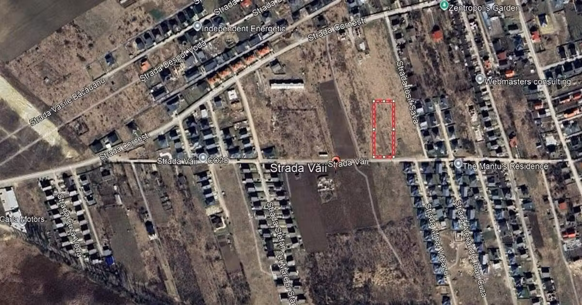 Teren Construcții intravilan de vânzare de 2080 mp, în zona Valea Adâncă, Iași