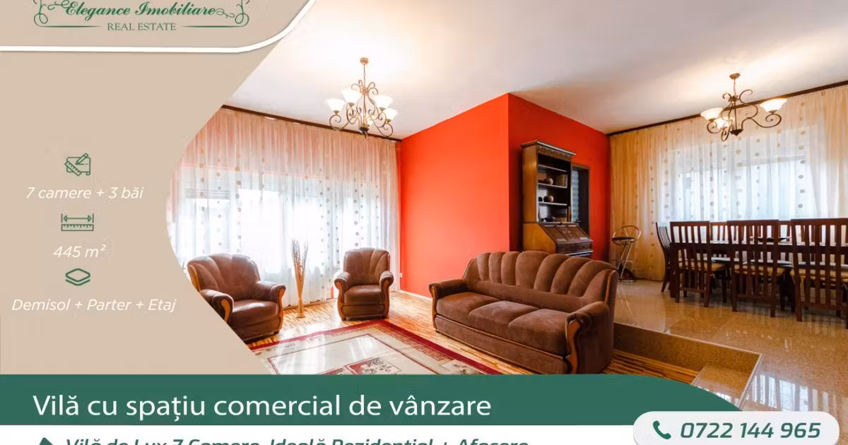 Casă individuală de vânzare cu 7 camere, mobilată în zona Ultracentral, Arad