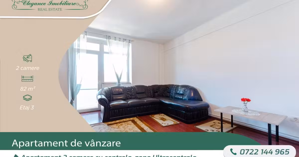 Apartament de vânzare cu 2 camere, mobilat în zona Ultracentral, Arad