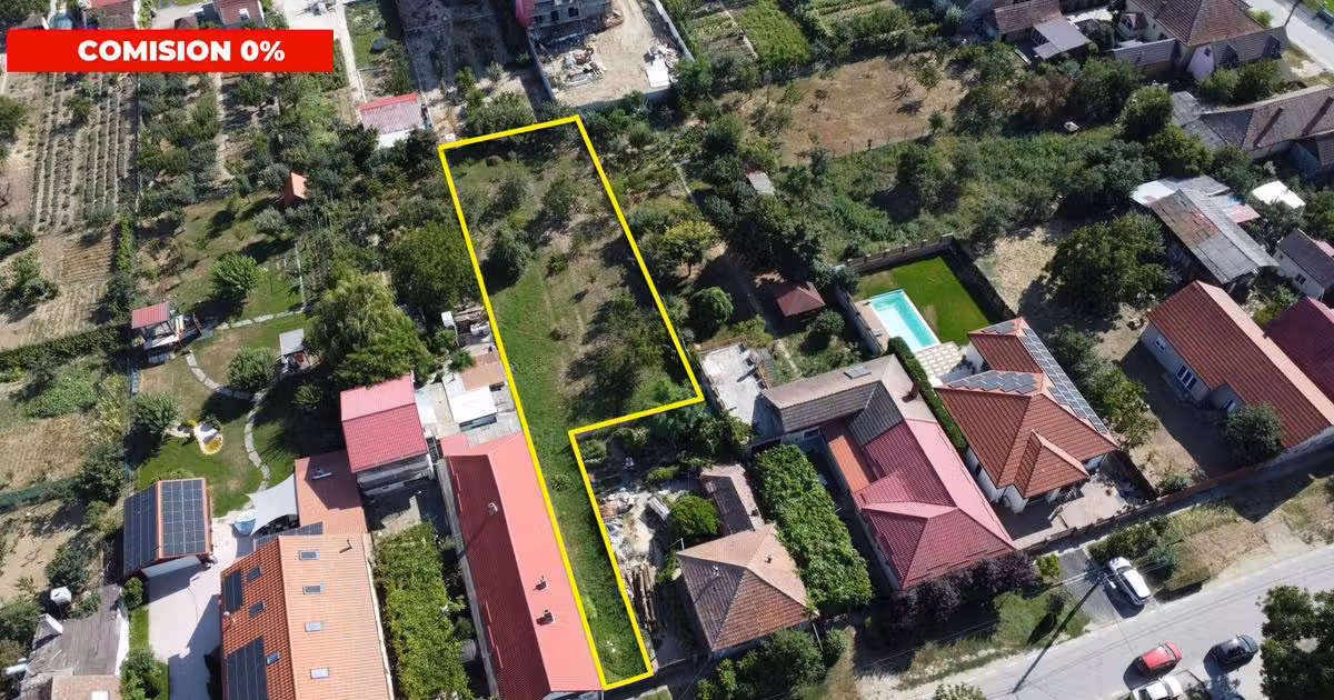 Teren Construcții intravilan de vânzare de 1062 mp, în Moșnița Nouă