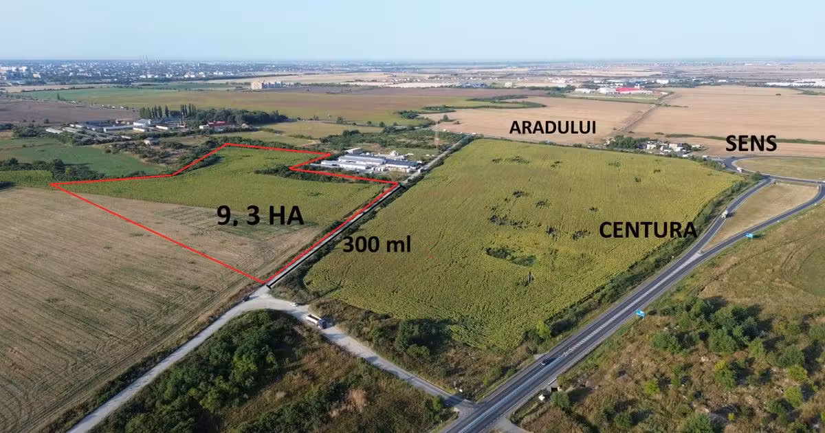 Teren Construcții intravilan de vânzare de 95000 mp, în zona Aradului, Timișoara