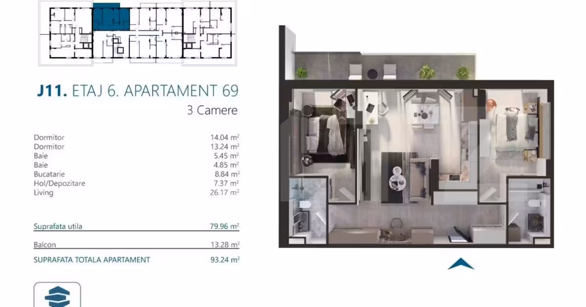 Apartament de vânzare cu 3 camere în zona Mărăști, Cluj-Napoca