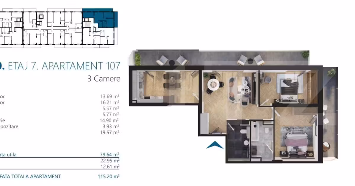 Apartament de vânzare cu 4 camere în zona Iris, Cluj-Napoca