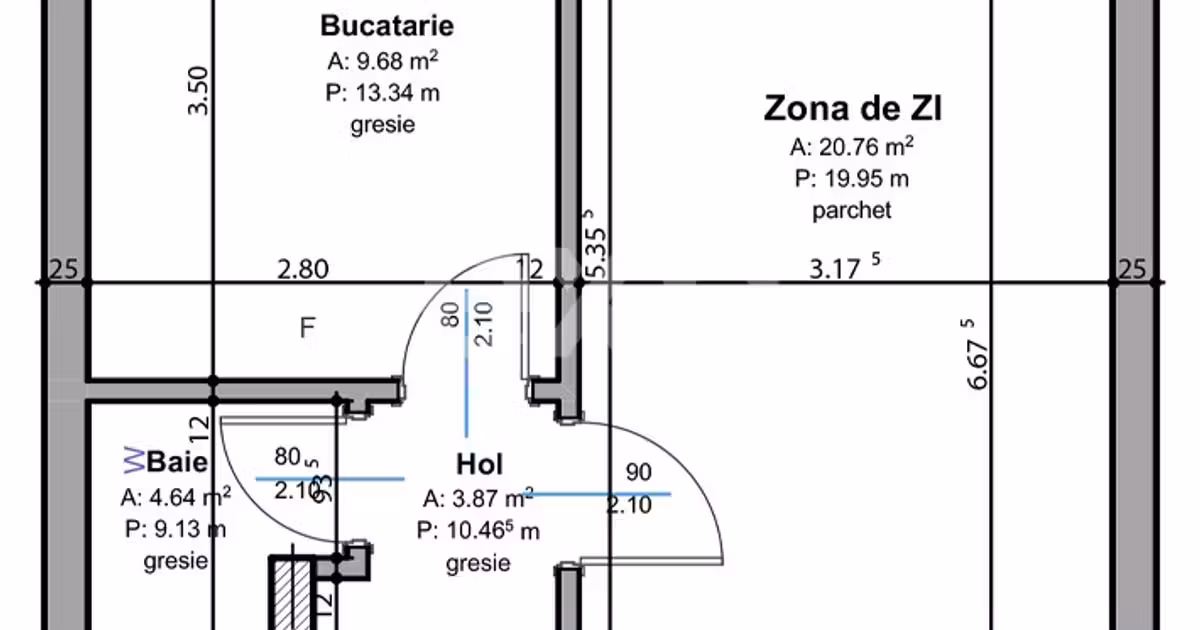 Garsonieră de vânzare în zona Trivale, Pitești