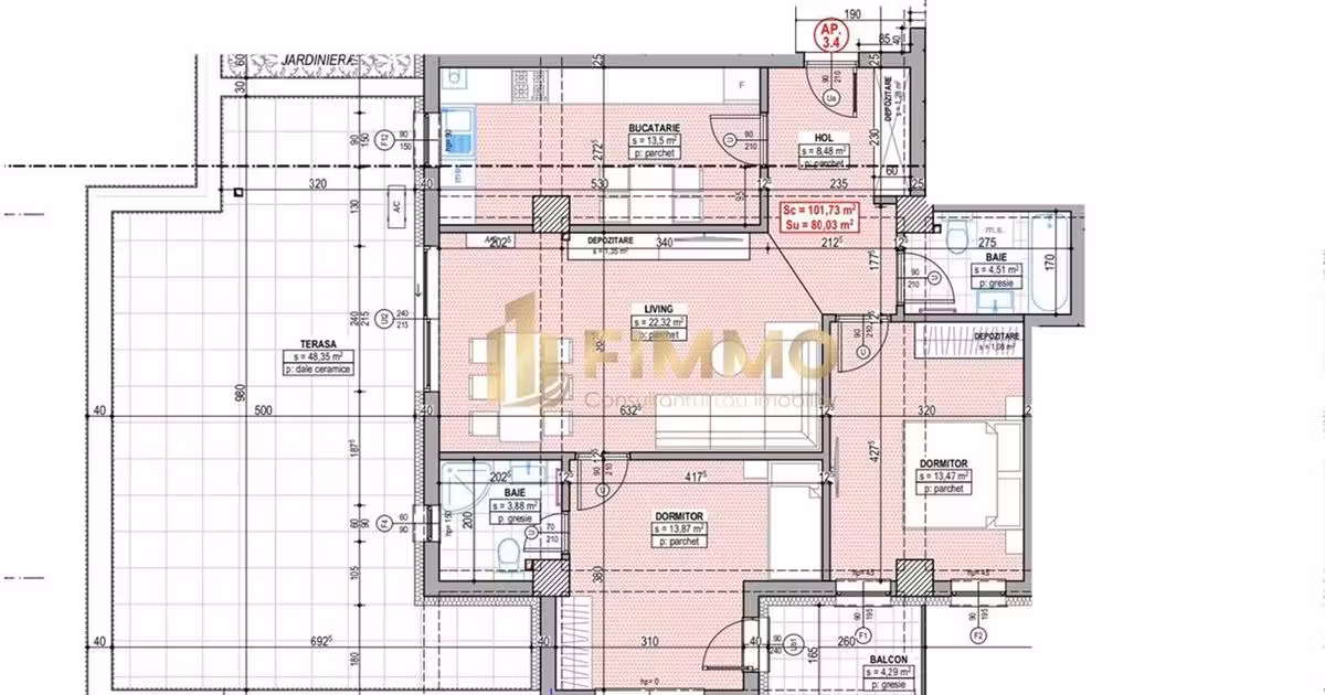 Apartament de vânzare cu 3 camere în zona Central, Suceava