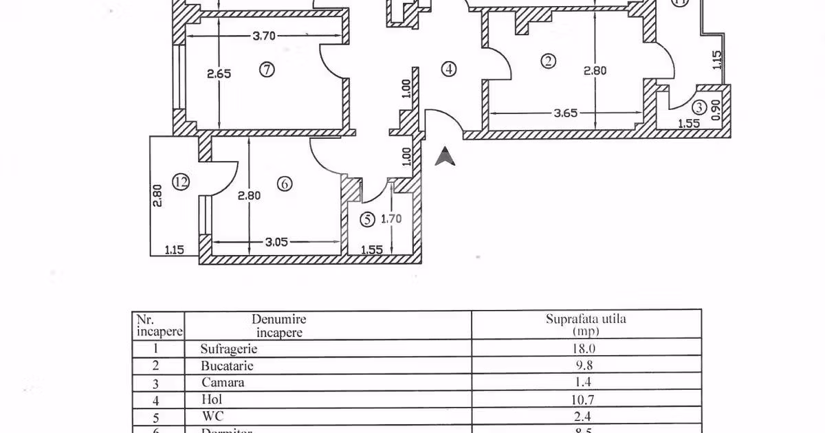 Apartament de vânzare cu 4 camere, mobilat în zona Prundu, Pitești