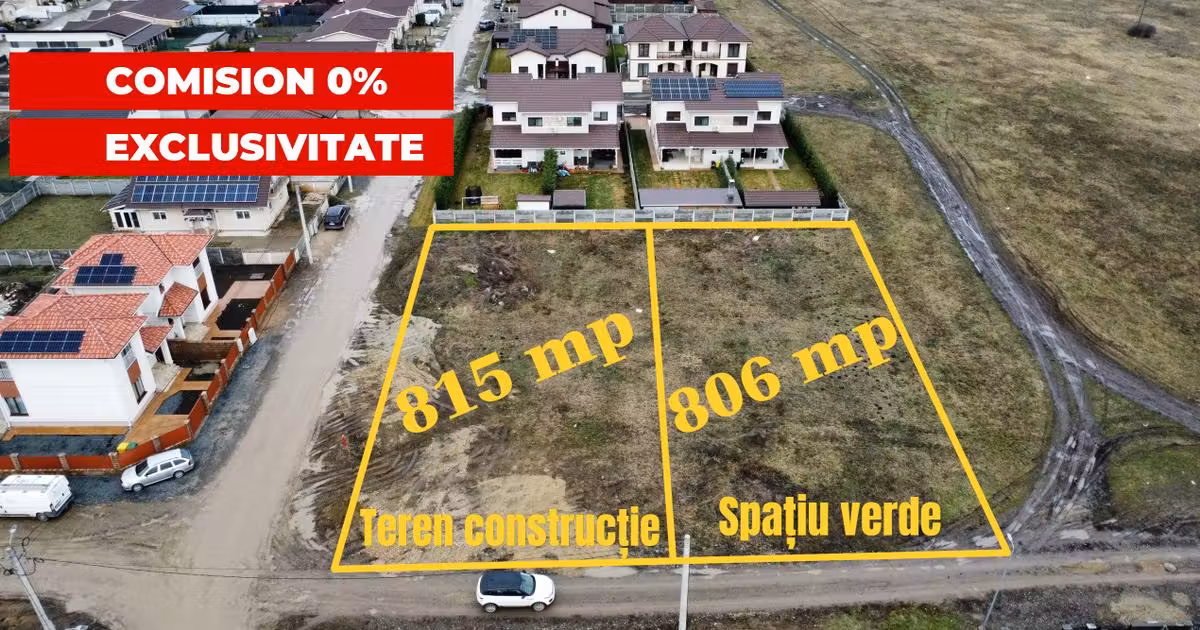 Teren Construcții intravilan de vânzare de 1621 mp, în Moșnița Nouă